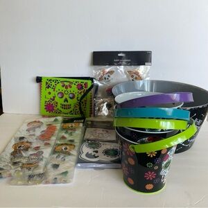 Hola Halloween Party Bundle Day Of Dead Sugar Skull Decorations Banner Bags 60pc